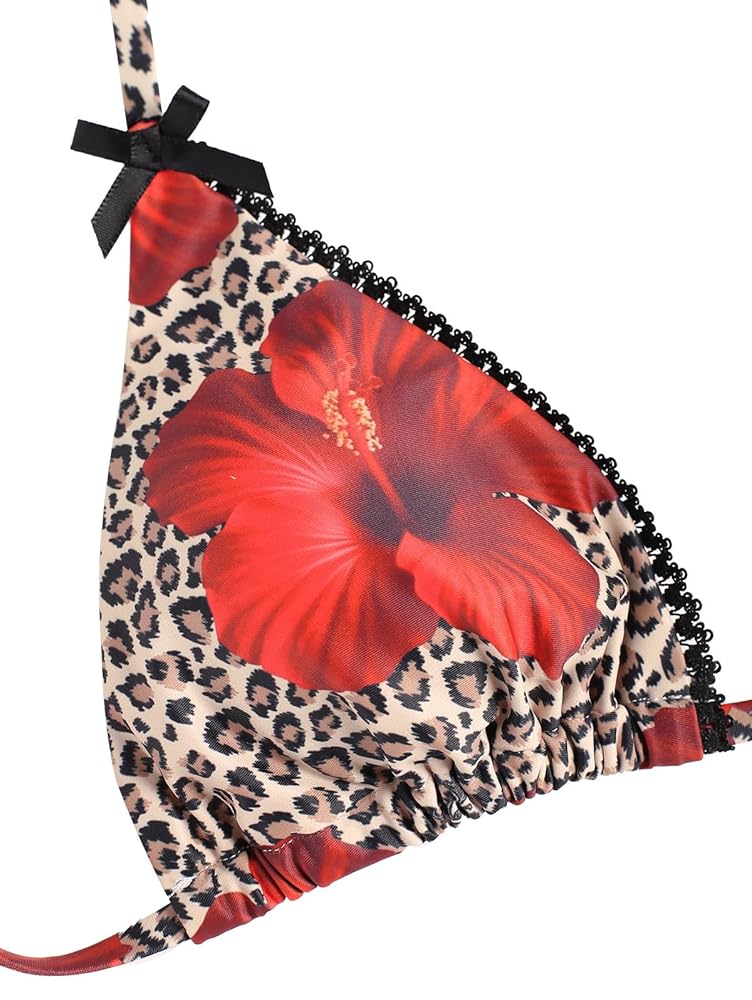 【虎吉様限定】Her lip to Saint Tropez Bikin Set Amazon.com: QJQ Women's 2 Piece Bikini Sets Floral Leopard